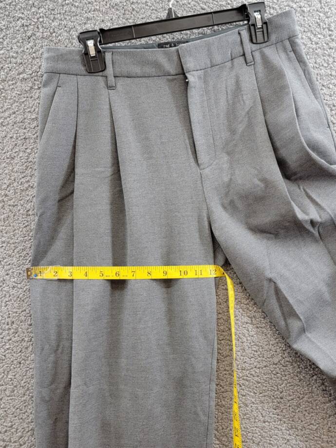 Rag & Bone Cecily Taper Leg Pants Women's 4 Charcoal Zipper Hook-And-Bar Closure