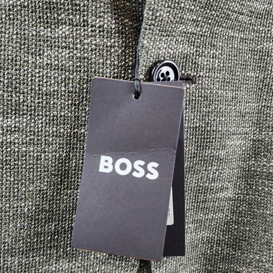 BOSS Jersey Soft Construction Slim Fit Sport Coat Men's 44R Green Long Sleeve