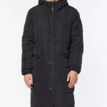 Vince Camuto Long Quilted Puffer Walker Coat Men's L/G Black Zipper Closure