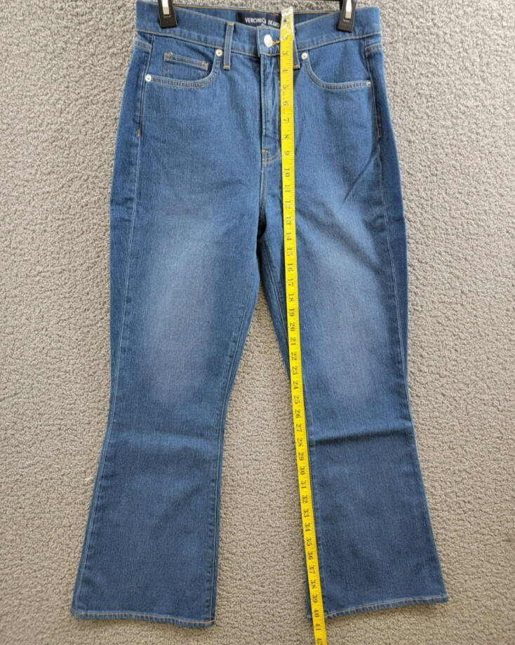 Veronica Beard Carson High Rise Ankle Flare Jeans Women's 29 Cornflower Denim