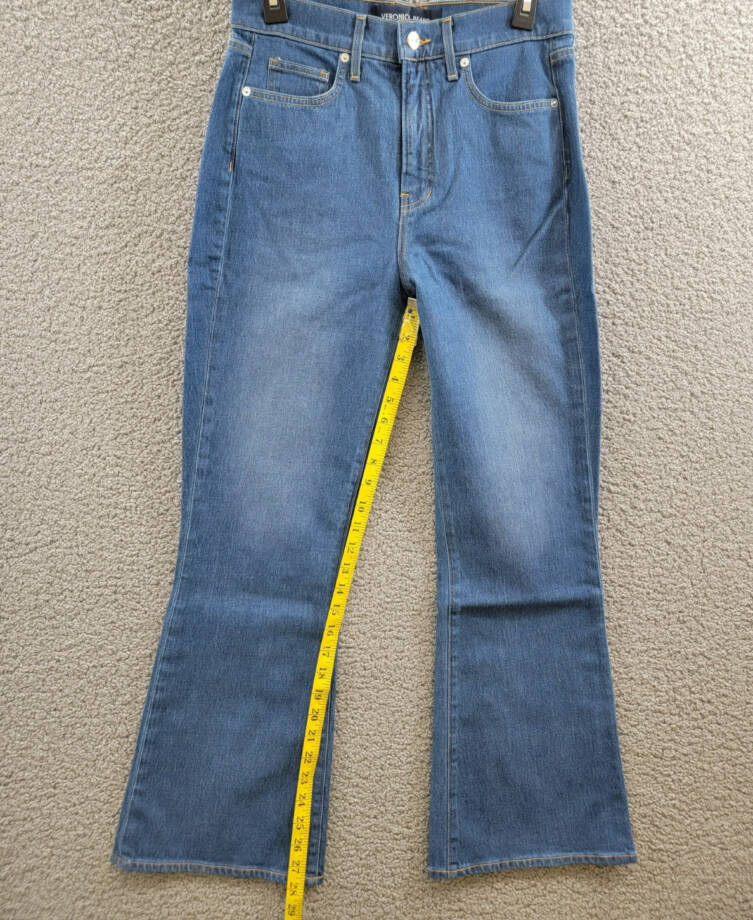 Veronica Beard Carson High Rise Ankle Flare Jeans Women's 29 Cornflower Denim