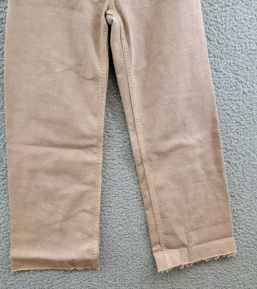 Pistola Penny High Rise Wide Leg Crop Jeans Women's 24 Cashew Button Zip Closure