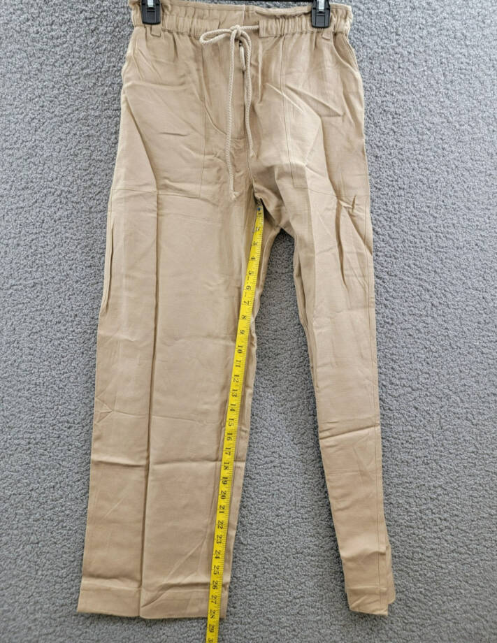 Rails Ryan Drawstring Pants Women's XS Safari Brown Linen Blend Pockets Pull On