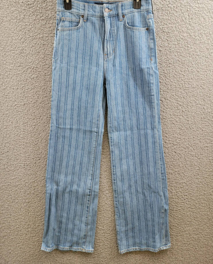 Veronica Beard Crosbie High Rise Wide Leg Loafer Jeans Women's 27 Sapphire Denim