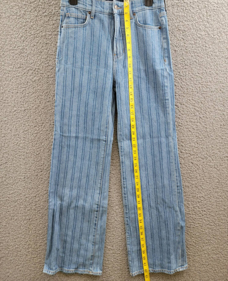 Veronica Beard Crosbie High Rise Wide Leg Loafer Jeans Women's 27 Sapphire Denim