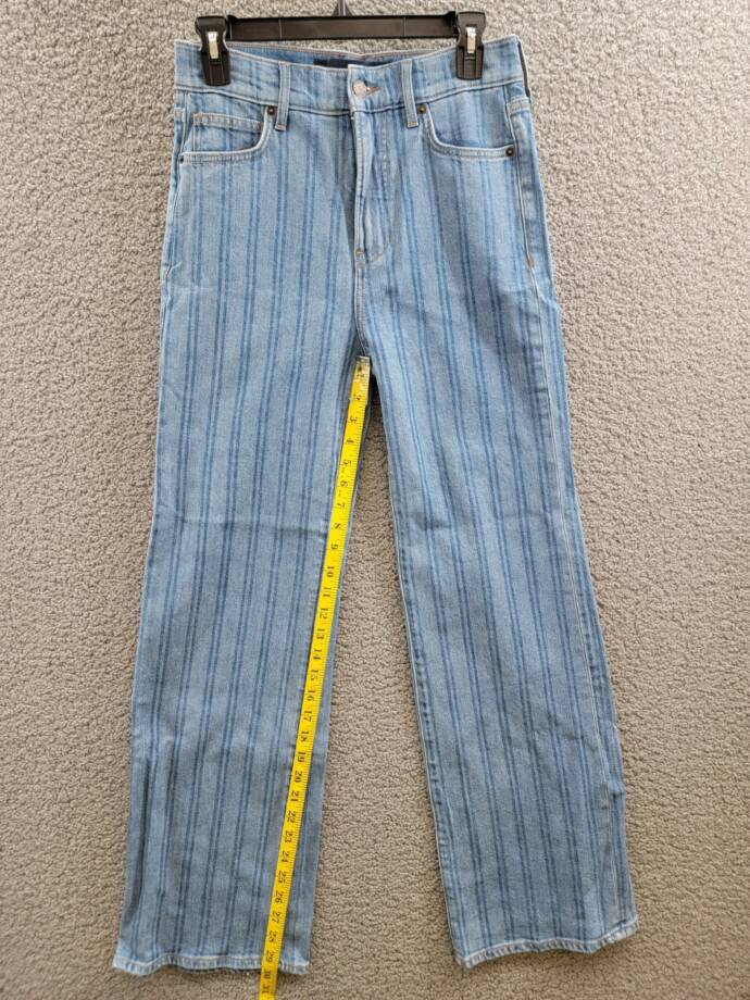 Veronica Beard Crosbie High Rise Wide Leg Loafer Jeans Women's 27 Sapphire Denim