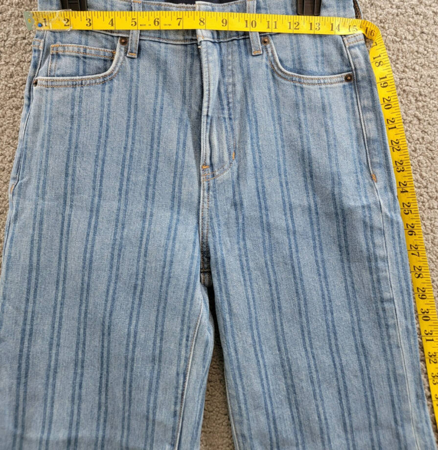 Veronica Beard Crosbie High Rise Wide Leg Loafer Jeans Women's 27 Sapphire Denim