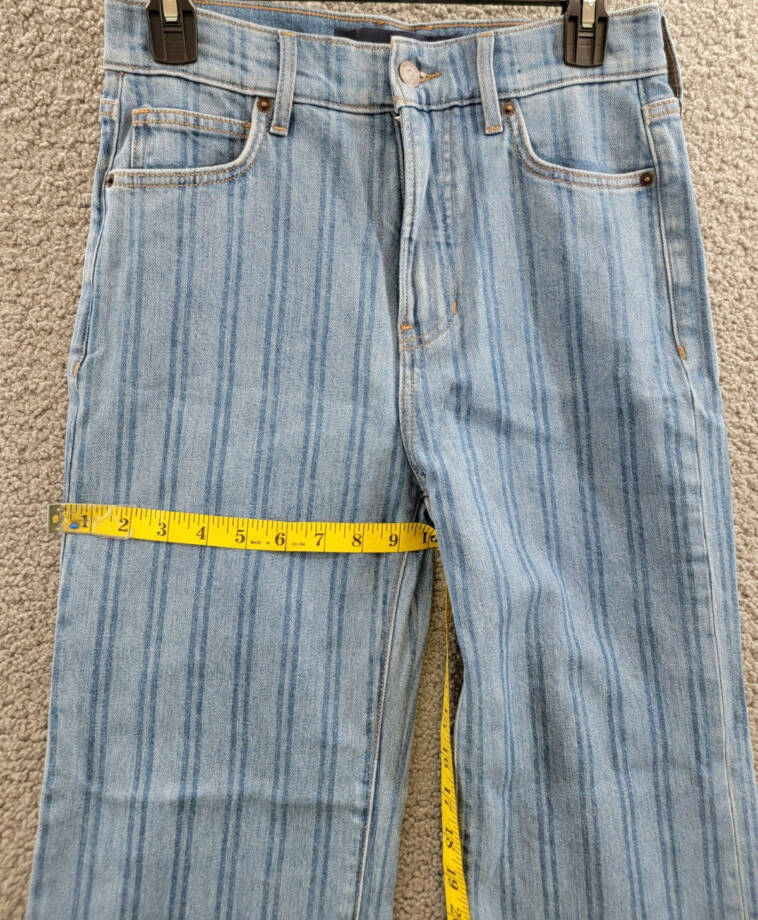 Veronica Beard Crosbie High Rise Wide Leg Loafer Jeans Women's 27 Sapphire Denim