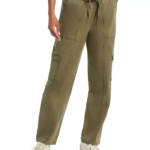 Rails Bodie Cargo Pants Women's XS Dark Olive Drawstring Elastic Waist Pull On