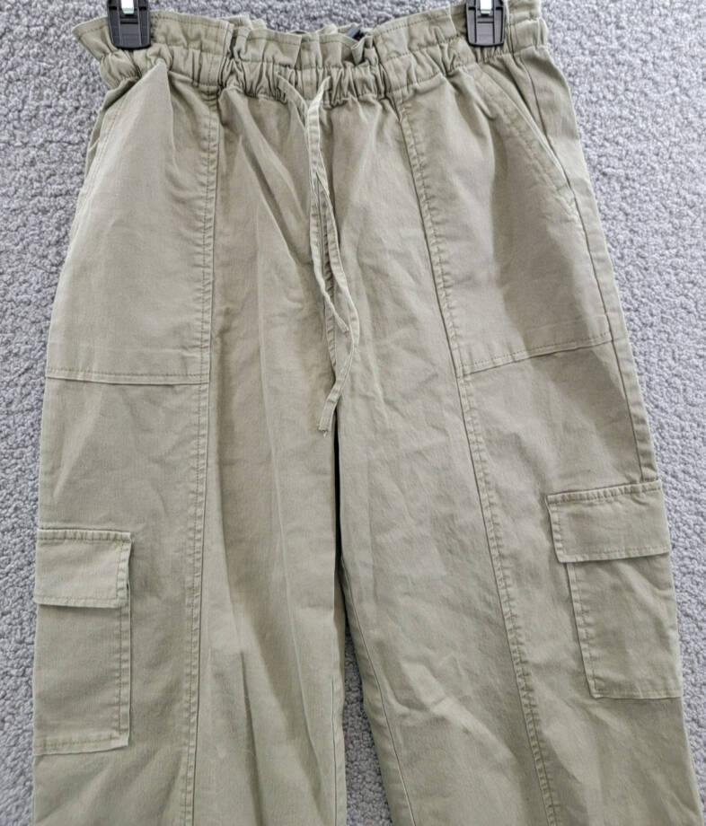 Rails Bodie Cargo Pants Women's XS Dark Olive Drawstring Elastic Waist Pull On