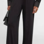 ATM Anthony Thomas Melillo Wide Leg Drawstring Pants Women's M Black Pull On