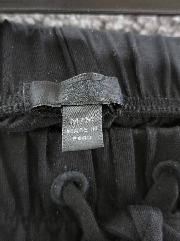 ATM Anthony Thomas Melillo Wide Leg Drawstring Pants Women's M Black Pull On