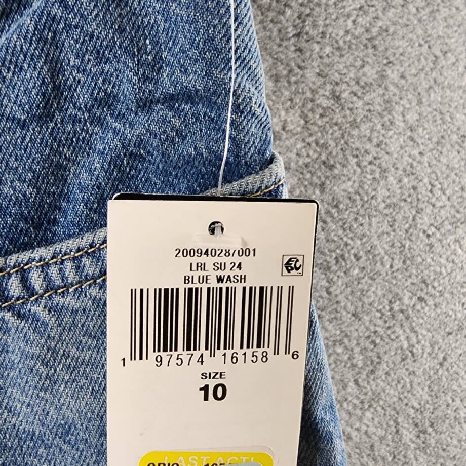 Lauren Ralph Lauren High Rise Flared Jeans Women's 10 Blue Wash Button Closure~
