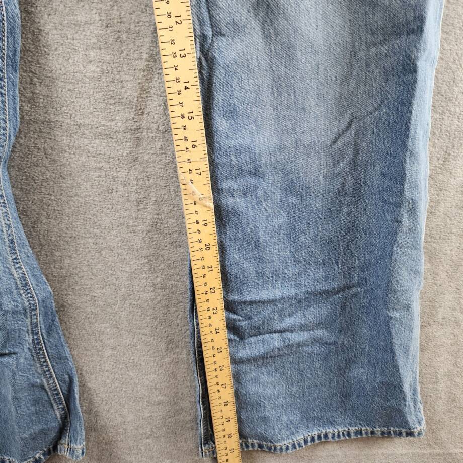 Lauren Ralph Lauren High Rise Flared Jeans Women's 10 Blue Wash Button Closure~