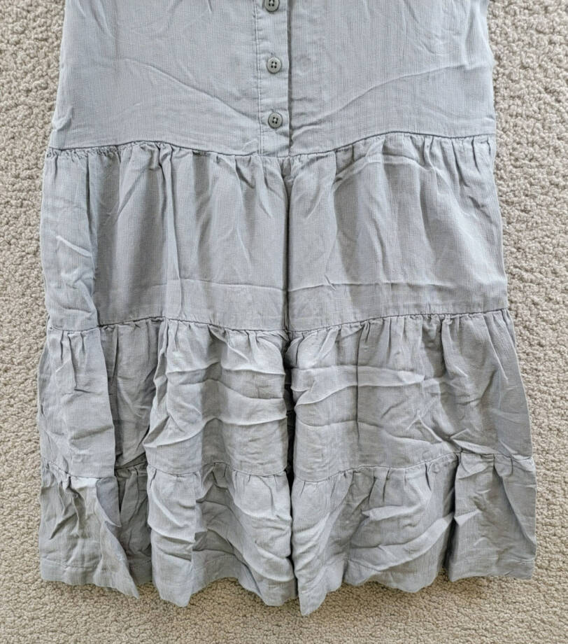 Splendid Shannon Tiered Mini Dress Women's XS Storm Linen Blend Button Front