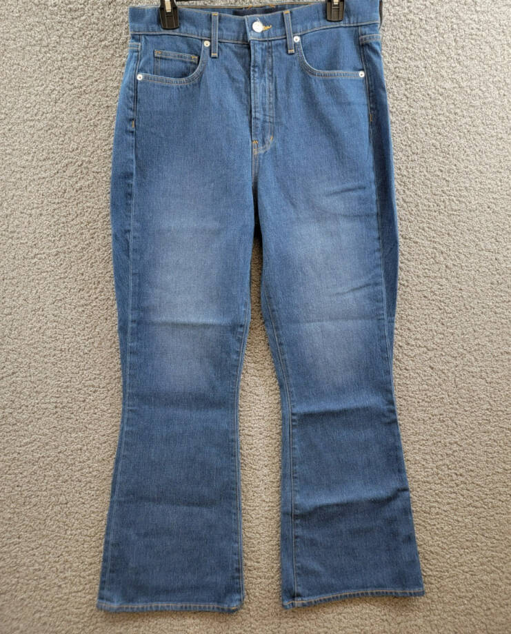 Veronica Beard Carson High Rise Ankle Flare Jeans Women's 30 Cornflower Denim