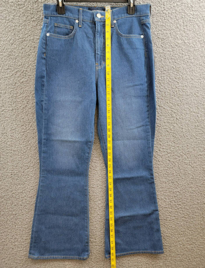 Veronica Beard Carson High Rise Ankle Flare Jeans Women's 30 Cornflower Denim