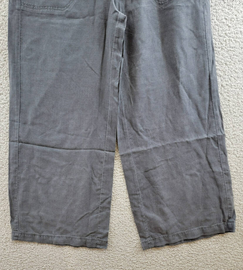 Splendid Angie Palazzo Pants Women's XS Lead Linen Blend Elastic Waist Pull On