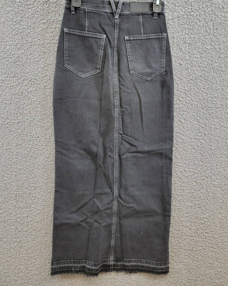 Rails Manhattan Denim Skirt Women's 24 Eclipse Front Slit Button Zip Closure
