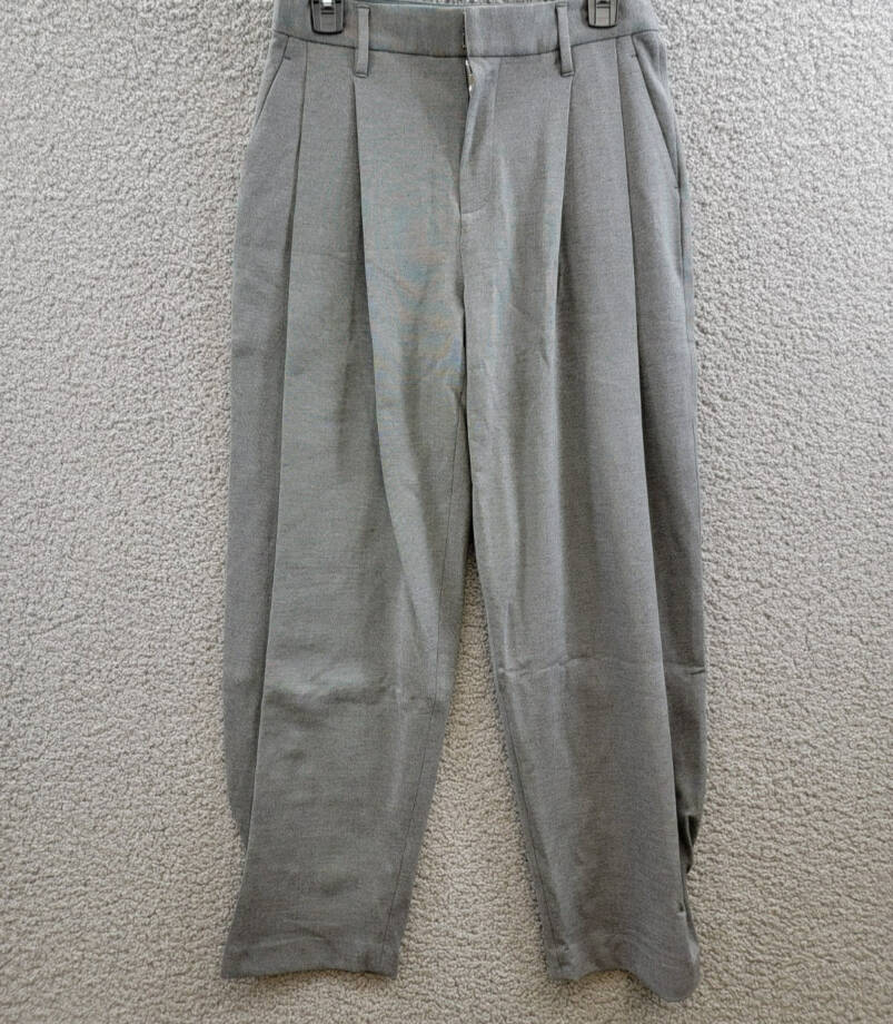 rag & bone Cecily Taper Leg Pants Women's 0 Charcoal Heather Zip Hook & Bar