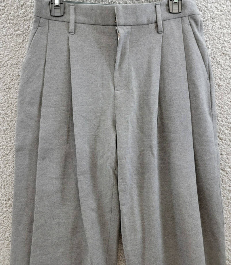 rag & bone Cecily Taper Leg Pants Women's 0 Charcoal Heather Zip Hook & Bar