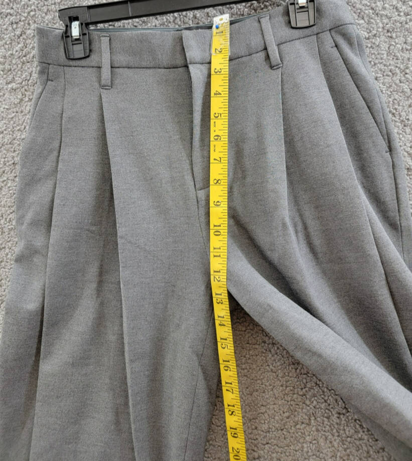rag & bone Cecily Taper Leg Pants Women's 0 Charcoal Heather Zip Hook & Bar