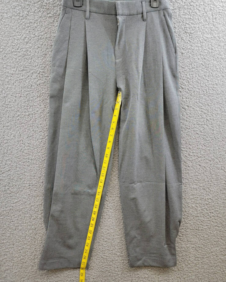 rag & bone Cecily Taper Leg Pants Women's 0 Charcoal Heather Zip Hook & Bar