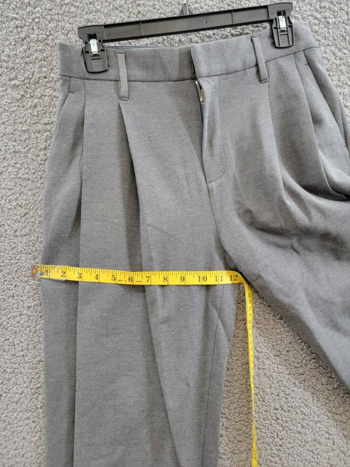 rag & bone Cecily Taper Leg Pants Women's 0 Charcoal Heather Zip Hook & Bar