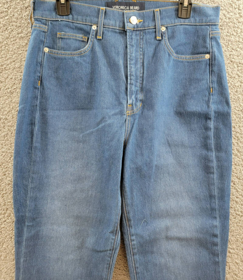 Veronica Beard Carson High Rise Ankle Flare Jeans Women's 31 Cornflower Denim