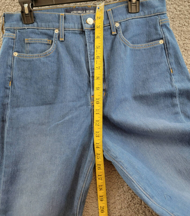 Veronica Beard Carson High Rise Ankle Flare Jeans Women's 31 Cornflower Denim