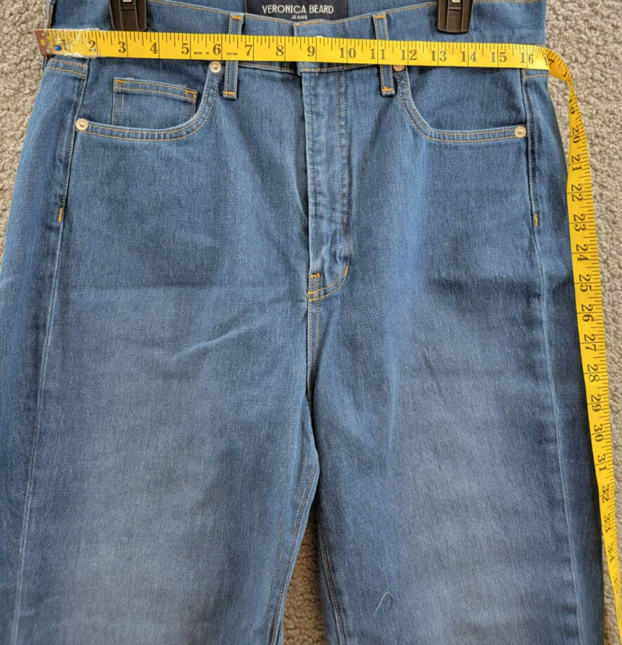 Veronica Beard Carson High Rise Ankle Flare Jeans Women's 31 Cornflower Denim