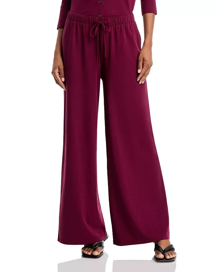 ATM Anthony Thomas Melillo Wide Leg Drawstring Pants Women's S Merlot Pull On