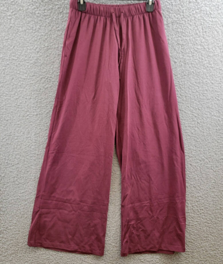 ATM Anthony Thomas Melillo Wide Leg Drawstring Pants Women's S Merlot Pull On