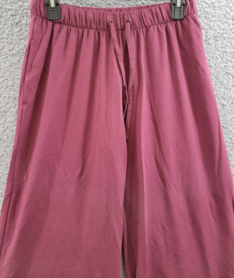 ATM Anthony Thomas Melillo Wide Leg Drawstring Pants Women's S Merlot Pull On
