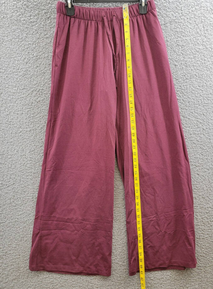 ATM Anthony Thomas Melillo Wide Leg Drawstring Pants Women's S Merlot Pull On