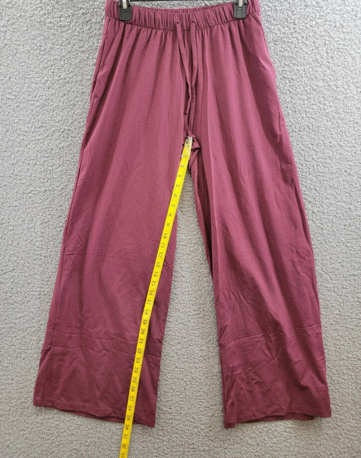 ATM Anthony Thomas Melillo Wide Leg Drawstring Pants Women's S Merlot Pull On