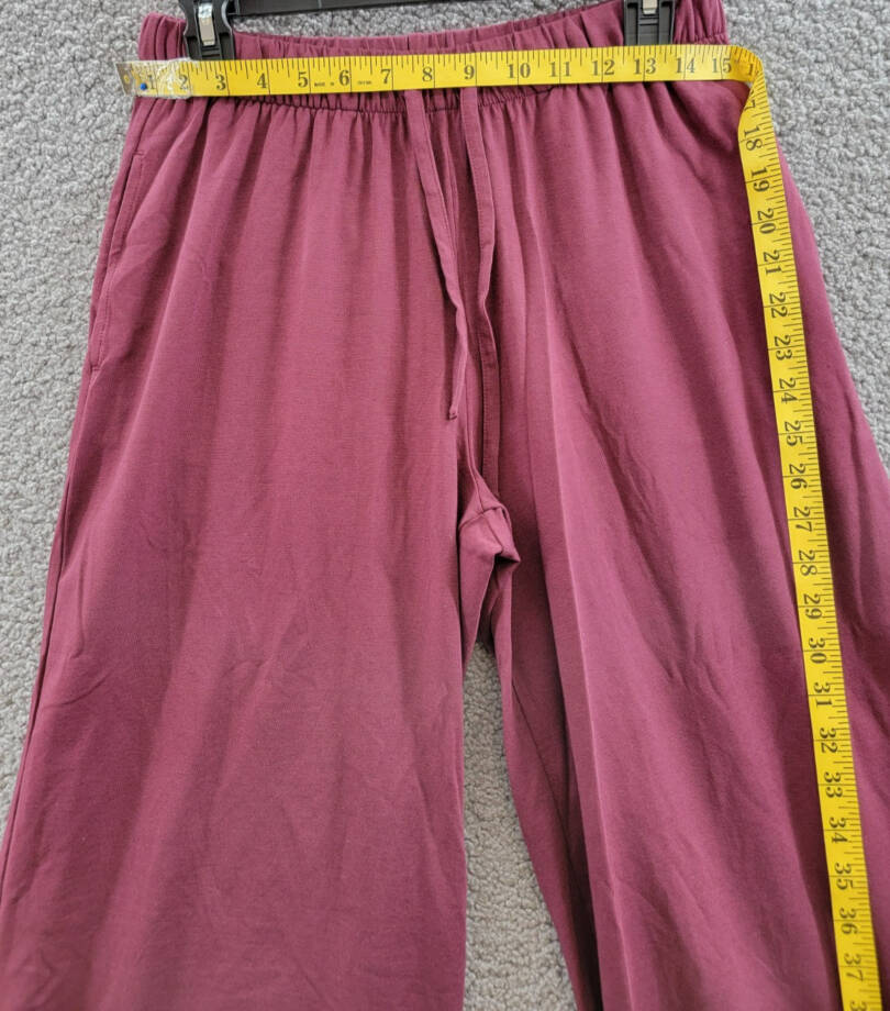 ATM Anthony Thomas Melillo Wide Leg Drawstring Pants Women's S Merlot Pull On