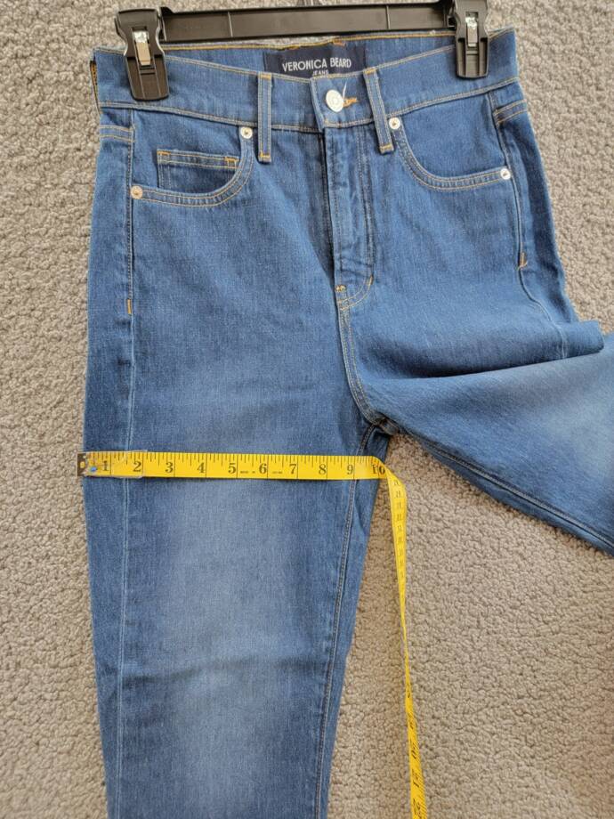 Veronica Beard Carson High Rise Ankle Flare Jeans Women's 25 Cornflower Denim