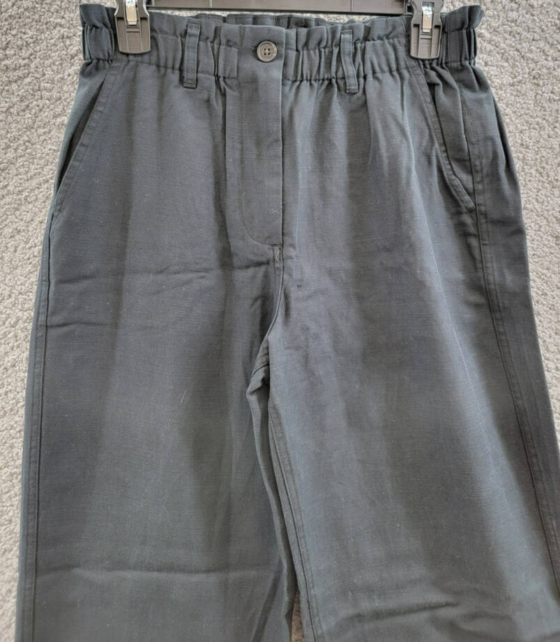 Rails Lira Wide Leg Pants Women's S Black Solid Elastic Waist Button Zip Closure