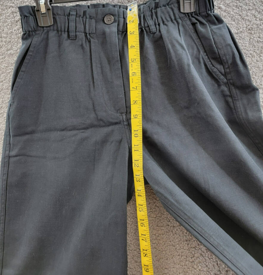 Rails Lira Wide Leg Pants Women's S Black Solid Elastic Waist Button Zip Closure