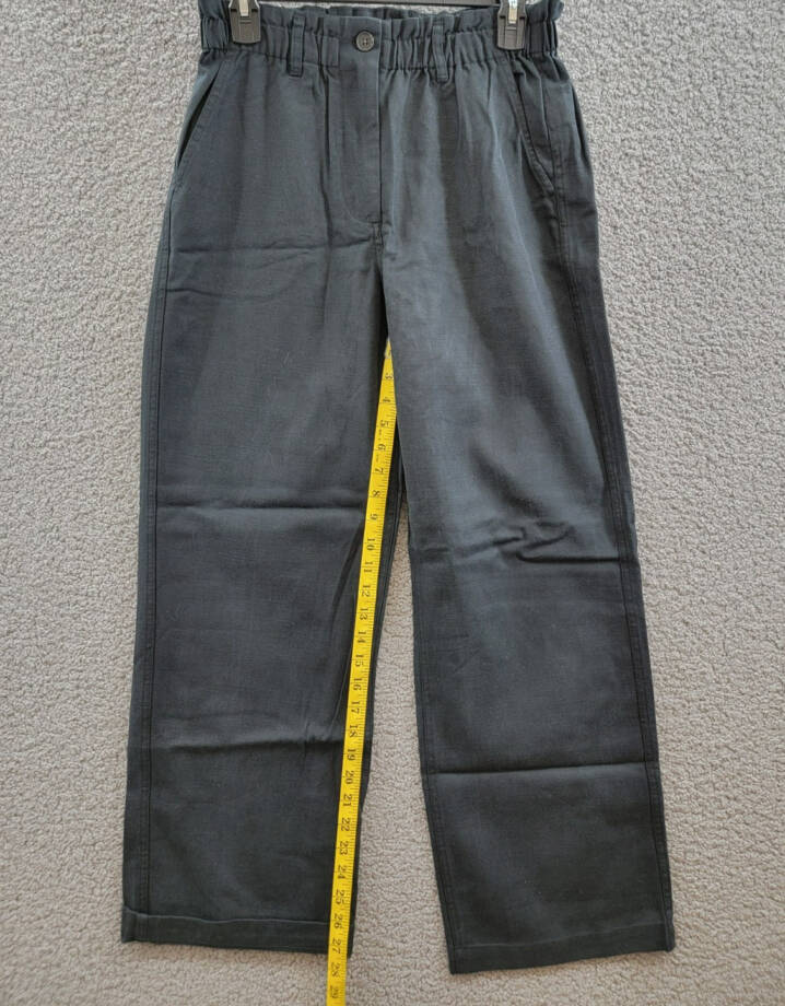 Rails Lira Wide Leg Pants Women's S Black Solid Elastic Waist Button Zip Closure