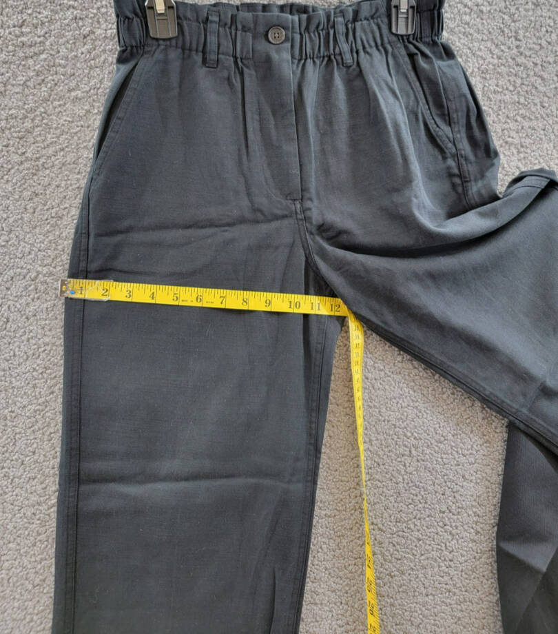 Rails Lira Wide Leg Pants Women's S Black Solid Elastic Waist Button Zip Closure