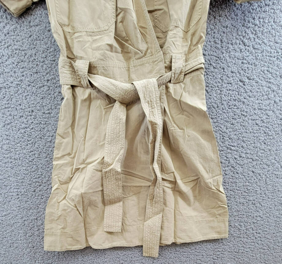 Rails Natalie Twill Belted Wrap Minidress Women's XS Olive Collared Tie Closure