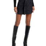 Rails Deanna Denim Skirt Women's XL Black Pearl Adjustable Belt Side Pockets