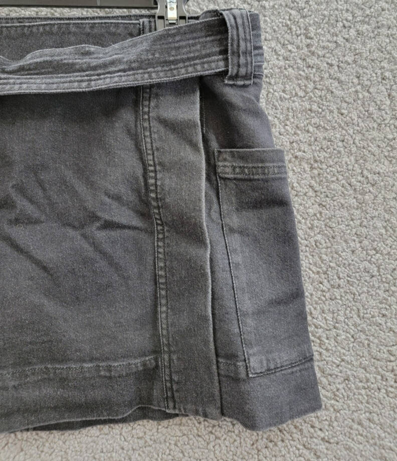 Rails Deanna Denim Skirt Women's XL Black Pearl Adjustable Belt Side Pockets