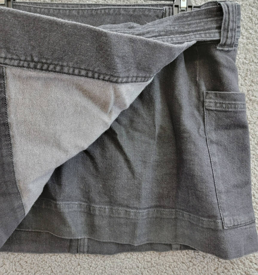 Rails Deanna Denim Skirt Women's XL Black Pearl Adjustable Belt Side Pockets