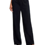 Rails Lira Wide Leg Pants Women's M Black Solid Elastic Waist Button Zip Closure