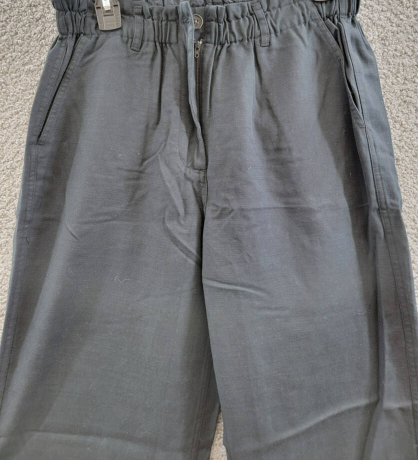 Rails Lira Wide Leg Pants Women's M Black Solid Elastic Waist Button Zip Closure