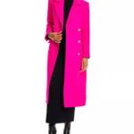 L'AGENCE Olina Double Breasted Wool Blend Belted Coat Women's 00 Berry Pink L/S