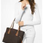 MICHAEL Michael Kors Logo Voyager East West Large Tote Women's Brown/Gold